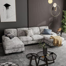 2 Piece Fabric Sectional Sofa With Reversible Chaise