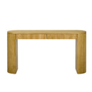 U_STYLE Sophisticated Console Table with Pine Veneer and Vertical Striped,Suitable for Entryway, Hallway, Living Room, Bedroom,Dining room