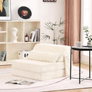 Multifunctional Sleeper Sofa Bed Single Size Beige