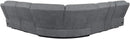 Bahrain 6 Piece Charcoal Motion Sectional Sofa Living Room
