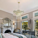 8-Light 23.6" Wide Crystal Waterfall Chandelier (Bulb Not Included)