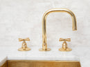 Deck Mount Brass Bathroom Faucet