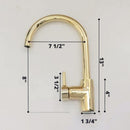 Unlacquered Solid Brass Bathroom Faucet, 360° Degree Brass Faucet