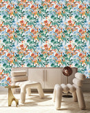 Modish Multicolored Flowers Wallpaper Tasteful