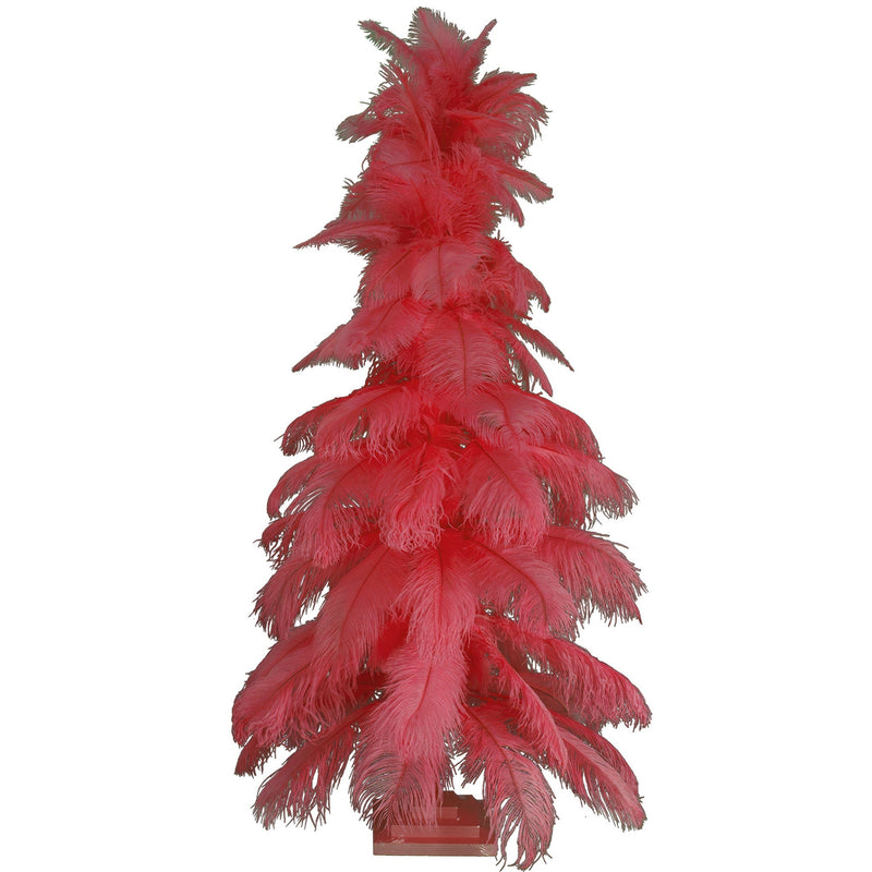 Red Ostrich Feather Tree