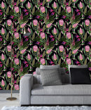 Tropical Flowers and Birds Wallpaper