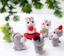 Hamster with Corn Needle Felting Kit. Wizardi DIY Wool Craft Kit F07N8-W130