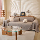 Natural Textured Linen Couch Cover, Breathable & Hypoallergenic Furniture Protector