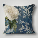 Grey Flower Cushion Cover