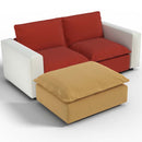 Ainfox L shaped Module Sofa 2 Seat And 1 Ottoman For Living Room,Vila,Apartment