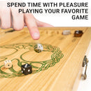 Handmade backgammon made of natural wood and epoxy resin