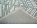 Custom Made Hand Tufted Ivory and Gray Stripes Pattern wool Rug