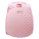 Durasage Personal Foldable Steam Sauna for Relaxation at Home, 60 Minute Timer, 800 Watt Steam Generator, Chair Included - Light Pink