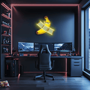 Tape Banana Table Neon Sign, Uv Print Neon, Banana Uv Print Neon Sign, Neon Light