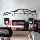 Skyline GT-R R34 Metal Car Wall Art - NC1091