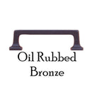 Small Mission Style Handle Solid Brass with Straight Lines & Square Bases Available in Brass, Nickel, and Oil Rubbed Bronze