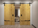 Non-Bypass Sliding Barn Door Hardware Kit - Star Design Roller