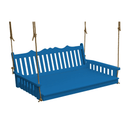 Keystone Amish Co. 5 Foot York Recycled Plastic Swing Bed, Blue