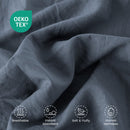 Stone Washed Duvet Cover Set - Flint Stone Blue