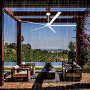 72 Inch 84 Inch Winni IPX4 Outdoor Downrod Mount Ceiling Fan with Remote Control