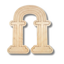 Unfinished Wood Etched Wedding Arch Shape | Paint By Line Crafts | up to 30" DIY