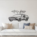 Delorean Perspective Metal Car Wall Art - NC1218