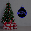 Merry Christmas Ornament - Metal Wall Art