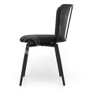 MEKNES Black Rattan Swivel Dining Chair