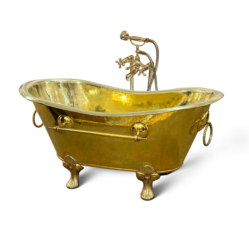 Solid Brass Bathtub , Brass Bathtub Clawfoot