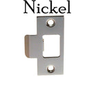 Brass, Nickel or Oil Rubbed Bronze T Strike Plate for Door Latches