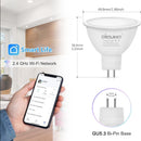 RGBCW MR16 5W Smart WIFI LED Light Bulb 4 Pack, Energy Saving RGBCW Color Changing 12V Outdoor LED Bulb Compatible with Alexa, Google Assistant, and Siri