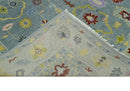 8x10 Fine Hand Knotted Blue and Beige Traditional Vintage Antique Persian Wool Rug | TRDCP893810