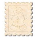 Unfinished Wood Etched Gingerbread Man Stamp Shape | Paint By Line Crafts | up to 30" DIY