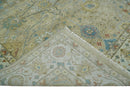 Hand Knotted Beige, Ivory and Gray Traditional Oushak Custom Made Wool Rug