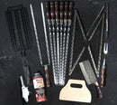 “Chameleon" Camping Accessories BBQ Skewers Set  in a Wooden Case - Table, 34 items
