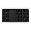 ZLINE 48" Classic Gas Range, Convection Gas Oven DuraSnow® Stainless Steel, Gold CGRSZ-48-G