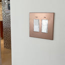 CleanPlate Wall Plate in Copper for Rocker Switches