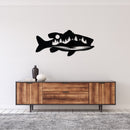 Bass Fish Design Alternative Metal Wall Art – Fishing Lake House & Cabin Decor