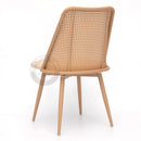 FEZ Beige Rattan Swivel Dining Chair