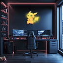 Pikachu Neon Sign, Uv Print Neon, Pokemon Wall Decor, Uv Print Neon Sign