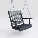 Keystone Amish Co. York Recycled Plastic Swing Chair, Black