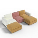 Ainfox U-shaped Module Sofa 5-Seat Oversized Rainbow Sofa With 2 Ottoman