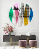 Round Wall Mirror Decor Mirrored Acrylic Art