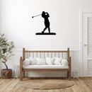 Female Golfer Metal Wall Art – Women's Golf Sports Home & Office Decor