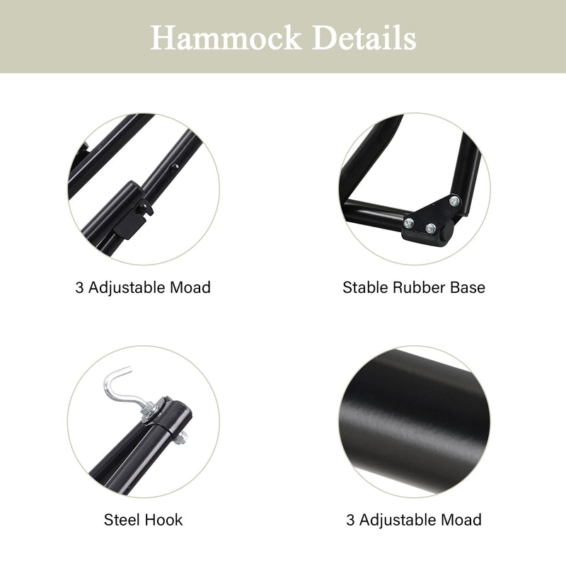 Ainfox 2 in 1 Portable Hammock Bed Camping Chair with Stand Included