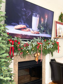 Ready to Ship - 9’ Artificial Real-Touch Cedar and Long Leaf Eucalyptus Garland