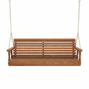Amish Casual 4 Foot Roll Back Porch Swing in Oak with Clearcoat
