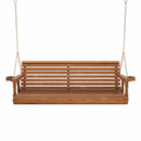 Amish Casual 4 Foot Roll Back Porch Swing in Oak Stain