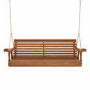 Amish Casual 3 Foot Roll Back Porch Swing in Oak with Clearcoat