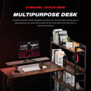 L-Shaped LED Gaming Desk with Monitor Stand